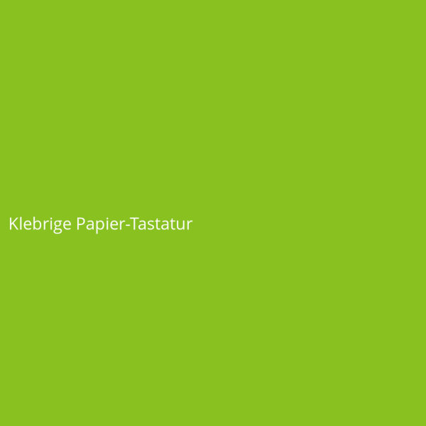 Klebrige Papier-Tastatur