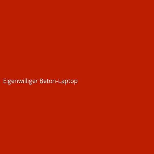 Eigenwilliger Beton-Laptop
